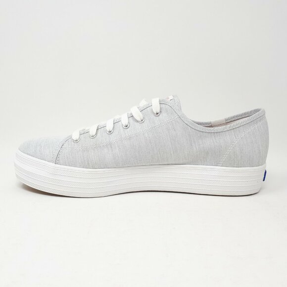 Keds Triple Kick Chambray Gray Casual Platform Shoe Sneaker Womens 11 US WF65052 - Picture 2 of 12